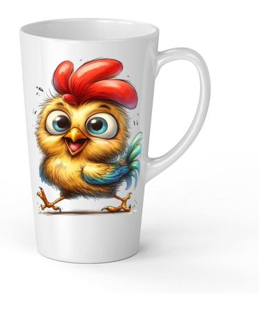White Ceramic Kids Chicken Mug - Large 483 ml Perfect for Hot Chocolate or Milk Fun and Easy to Use - Buy Online on SooperMarket.com