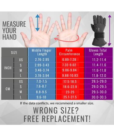 devembr Ski Gloves Waterproof  Warm Snowboard Gloves with Wrist Guard  XS/S/M/L Black Medium - Buy Online on SooperMarket.com