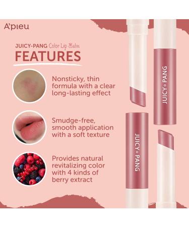 A'PIEU JUICY-PANG COLOR LIP BALM (CR01-GRAPEFRUIT) - Long-Lasting Lightweight Lip Balm for Daily Color and Care - Buy Online on SooperMarket.com