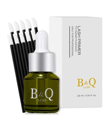 B&Q Lash Primer for Eyelash Extensions 15ML Eyelash Primer Oil Free Lash Extension Pretreatment Eyelash Extension Cleanser Rose Scent Lash Extension Primer Gentle Nourishment Eye Lash Primer -15ML