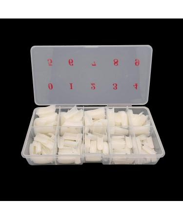 Natural False Nails 500 Pieces French Acrylic Nails Artificial Fake Nails False Nail Tip 10 Sizes With Box for Women Girls - Buy Online on SooperMarket.com