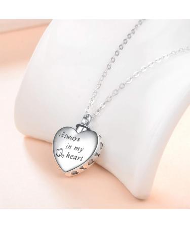 cluis Urn Necklace for Ashes Cremation Necklace Paw Print Pet Urn Heart Necklace Animal Cremation Jewelry for Ashes Memorial Keepsake Jewelry for Women Dog's Cat's Pet Ashes - Buy Online on SooperMarket.com