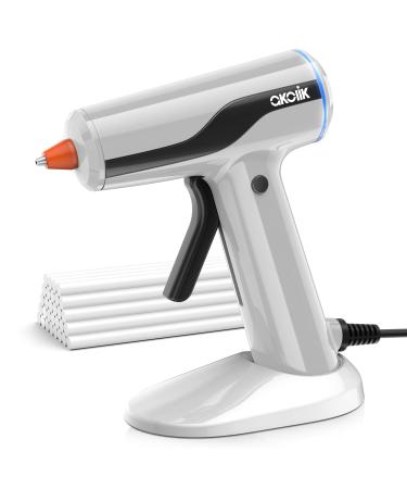 akolik 50W Mini Hot Glue Gun  Anti-Drip Fast Preheating Mini Glue Gun Kit with 30 PCS Glue Sticks for DIY  Arts & Craft  Home Repairs  and Decorations 50W Grey