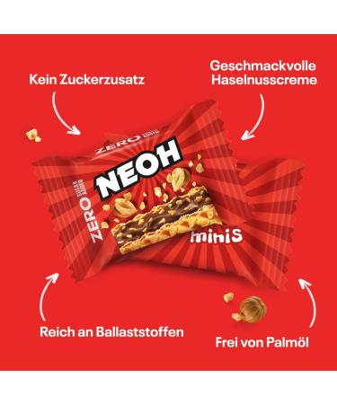 NEOH Low Carb Hazelnut Chocolate Waffles - No Added Sugar - 8x11g Crunchy Delight - Ideal Low-Carb Snack - Buy Online on SooperMarket.com