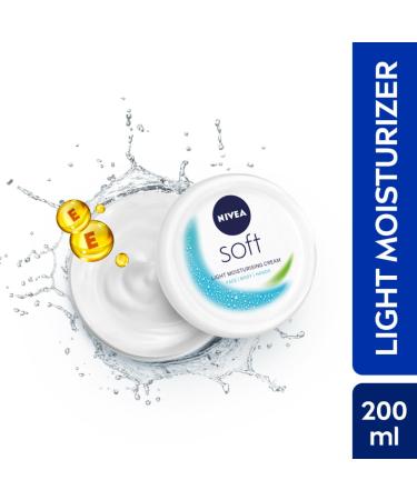 Nivea Soft Light Moisturiser 200ml - Hydrating Lightweight Cream for All Skin Types | Fast International Shipping - Buy Online on SooperMarket.com