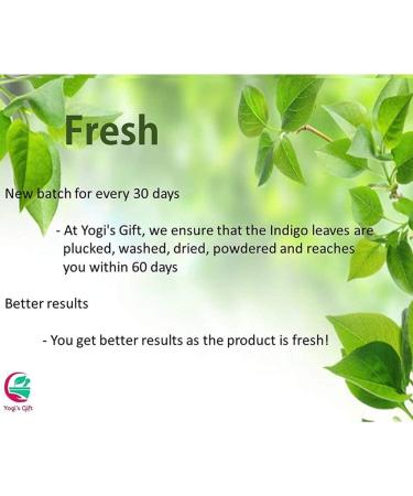 Yogi's Gift Organic Indigo Powder for Hair dye | Ideal for Black and Dark Hair | Indigofera Tinctoria | Black Henna | 100 g (3.5 Oz) | Organic Natural Hair color Indigo 100g - Buy Online on SooperMarket.com