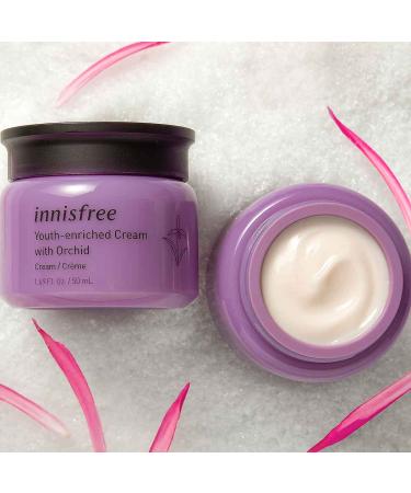 Innisfree Orchid Youth Enriched Cream Hyaluronic Acid Face Moisturizer 1.69 Fl Oz - Hydrating Anti-Aging Facial Cream - Buy Online on SooperMarket.com