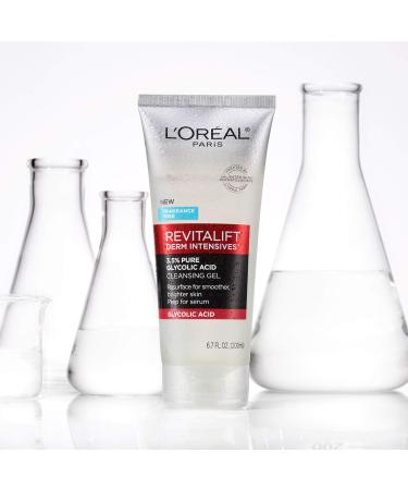 L'Oreal Paris Revitalift Derm Intensives Gel Cleanser - 3.5% Glycolic Acid & Salicylic Acid - 6.7 fl oz - Buy Online on SooperMarket.com