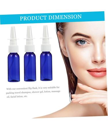 FOMIYES 6pcs Round Shoulder Nasal Spray Bottles - Travel Cosmetic Containers - Refillable Glass Cleaner Spray - Blue Sub Bottle - Buy Online on SooperMarket.com