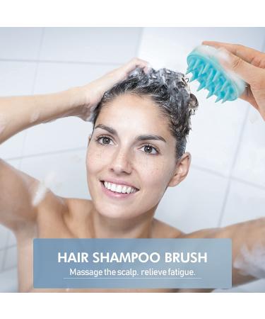 Shower Brush & Shampoo Brush with Long Handle - Body Brush with Bristles and Loofah Back Scrubber for Wet/Dry Bath - Buy Online on SooperMarket.com