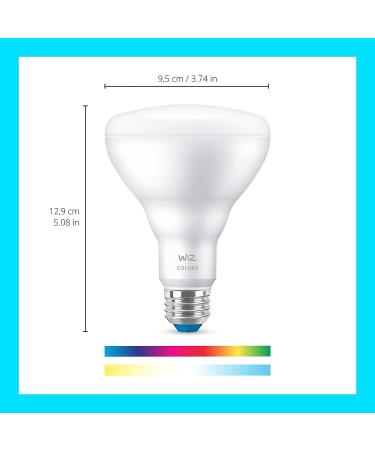 WiZ Connected Color 60W BR30 Smart WiFi Light Bulb  16 Million Colors  Compatible with Alexa and Google Home Assistant  No Hub Required  1 Bulb BR30 Color 1 Count (Pack of 1) - Buy Online on SooperMarket.com