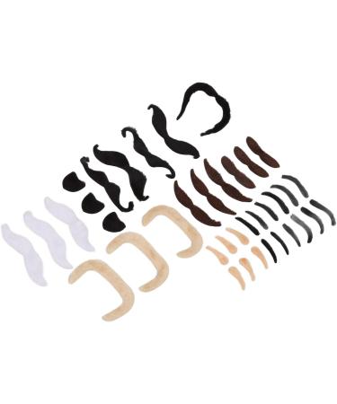 Self Adhesive Fake Eyebrows Beard 60 Pcs Moustache and Eyebrows Stick on Fake Eyebrows and Moustache Kit for Old Man Dress Up Grandpa Costume Accessories - Buy Online on SooperMarket.com