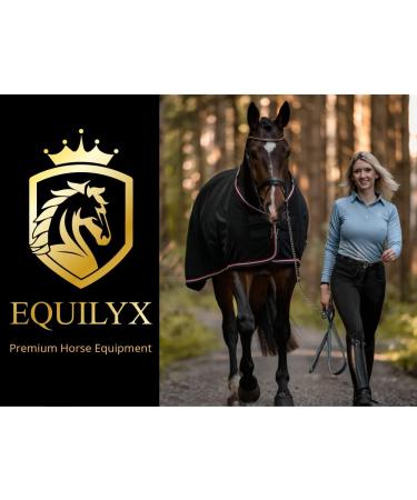 Equilyx Sweat Ceiling Horse Blanket | Perfect Fit Fleece | Moisture Absorbing Breathable Warming Transport Blanket (Black 145) - Buy Online on SooperMarket.com