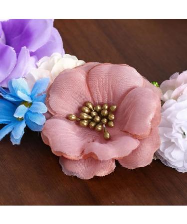 JSGHGDF Flower Headbands Women Bride Flower Crown For Wedding Party Supply Floral Garlands Crown Hair Wreath Floral Headbands Coffee color - Buy Online on SooperMarket.com