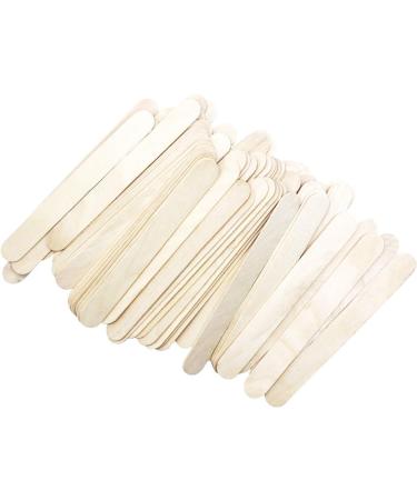 Amkoskr Natural Birch Wood Craft Sticks 8- 200 Pcs | 8 inch Tongue Depressors for Crafts and Ice Cream - White Finish - Buy Online on SooperMarket.com