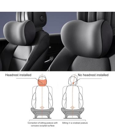 Auto Neck Pillow - Soft Memory Cotton Car Headrest Cushion | Brown Car Accessories - Buy Online on SooperMarket.com