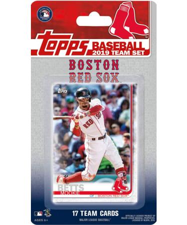 Boston Red Sox 2019 Topps Factory Sealed Limited Edition 17 Card Team Set with Dustin Pedroia and Mookie Betts Plus