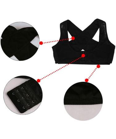 wemee Ladies Women Adjustable Shoulder Back Posture Corrector Chest Brace Support Belt-Black-L - Buy Online on SooperMarket.com