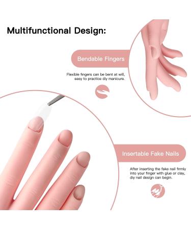 Buqikma Flexible Movable Nail Practice Hand for Manicure Training - Pack of 1 - Buy Online on SooperMarket.com
