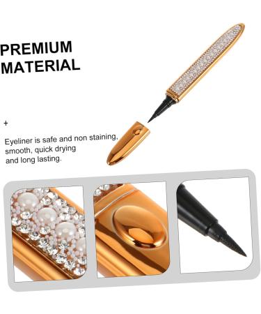 HAPINARY 3pcs Self Adhesive Mascara Liquid Eyeliner Eyeshadow Pencil Liquid Makeup Eyeliners Plastic Golden - Buy Online on SooperMarket.com
