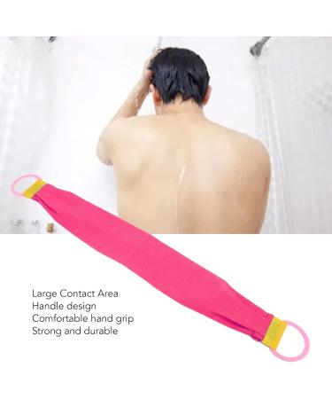 Exfoliating Bath Washcloth - Deep Cleansing Back Scrubber for Men & Women | Long Shower Scrubber with Handles (Pink) - International Shipping Available - Buy Online on SooperMarket.com