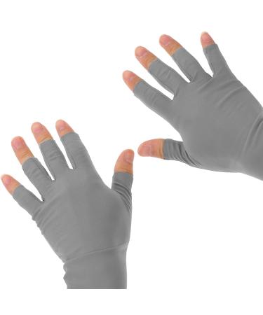 Beavorty 2 Pairs Uv Protection Gloves Anti Uv Gloves Gel Manicure Gloves Fingerless Gloves for Women Grey Beige - Buy Online on SooperMarket.com