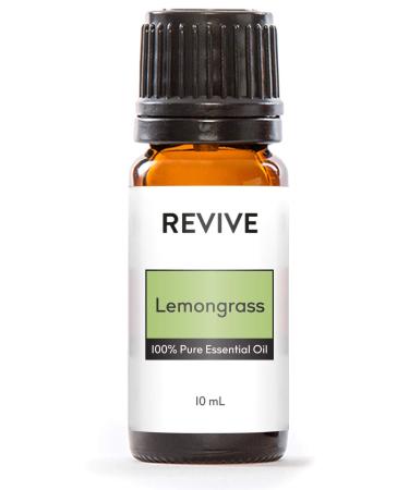 REVIVE Essential Oils LEMONGRASS 10 ml - 100% Pure Therapeutic Grade For Diffuser Humidifier Massage Aromatherapy Skin & Hair Care - Cruelty Free - Unrefined Oils With No Fillers.