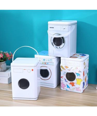 ISAKEN Washing Powder Storage Metal Laundry Powder Storage Box Washing Powder Bucket Detergent Box Laundry Detergent Dispenser Laundry Powder Storage Box Container White - Buy Online on SooperMarket.com