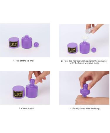 KUIKUI Portable Scalp Applicator Hair Scalp Massaging Brush with Scale for Thinning Hair Hair Loss - Purple - Buy Online on SooperMarket.com
