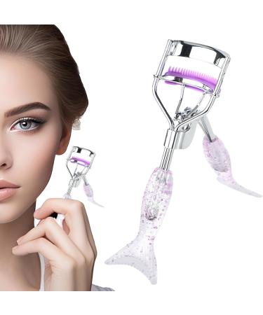 Veeteah Eyelash Curlers for Makeup | Small Fish Tail Shape Eye Curler with Comb Teeth Ergonomic Portable Makeup Supplies Beautiful Eyelash Tools for Girls Women Females Ladies A4 Chrome Plated With Purple Comb Purple Mermaid - Buy Online on SooperMarket.com