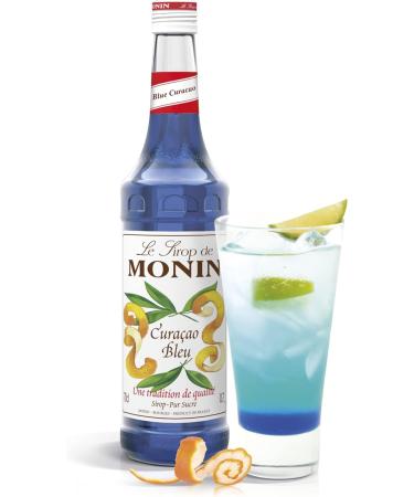 MONIN Premium Blue Curacao Syrup 700ml: Vegan-Friendly, Allergen-Free, 100% Natural Flavours for Cocktails and Mocktails - Buy Online on SooperMarket.com