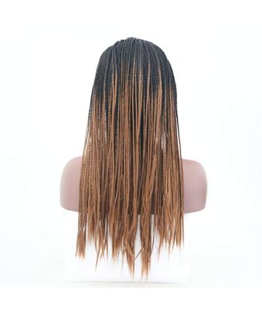 SHIYID Black Brown Synthetic Braided Lace Front Wig - Premium Heat Resistant Fiber Hair Wigs for Women - Shop Now! - Buy Online on SooperMarket.com
