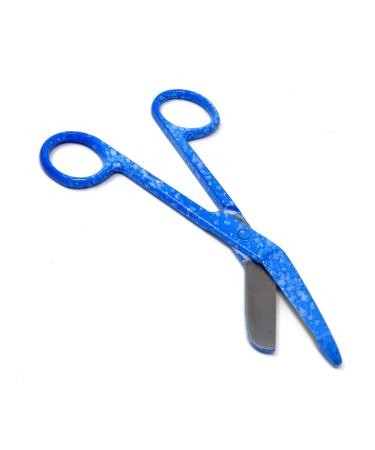 Blue Dew Drops Pattern Color Lister Bandage Scissors 5.5" (14cm), Stainless Steel