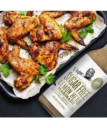 G Hughes Sugar Free Lemon Herb Marinade 12oz (3-Pack) - Gluten Free & Keto Friendly Seasonings with Lemon Pepper Flavor - Low Carb Marinades and Sugar Free BBQ Sauce Bundle - Buy Online on SooperMarket.com