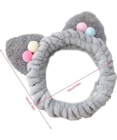 JSGHGDF Headband Plush r Cat Ears Headbands Makeup Hairband -slip Kitten Ear r Head Wrap Elastic Headbands 1 - Buy Online on SooperMarket.com