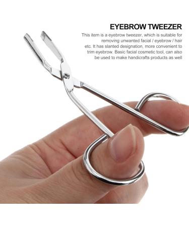 Magiclulu Clip Handle Eyebrow Tweezers | Beveled Eyebrow Hair Remover & Plucker Scissors for Precision Grooming - Shop Internationally! - Buy Online on SooperMarket.com