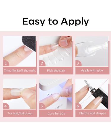 Modelones 500PC Nail Tips Set - Full Cover Squoval Nail Tips for DIY & Nail Studios | 10 Sizes Short Half Matte International Shipping - Buy Online on SooperMarket.com