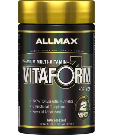 ALLMAX Nutrition ACUTS - Amino Acid Powder Supplement with Taurine L-Carnitine Green & Allmax Nutrition - VITAFORM - Premium - Performance Multi-Vitamin for Men - 30-day Supply - 60 Count - Buy Online on SooperMarket.com