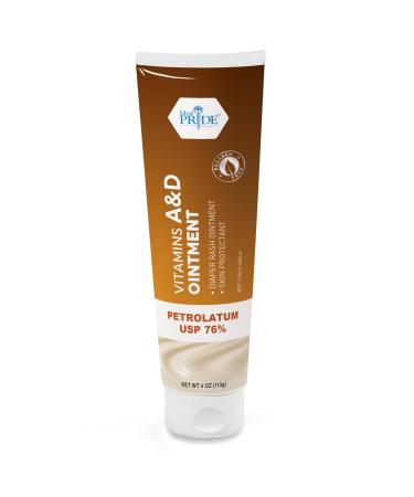 Medpride Vitamin A & D Diaper Rash Ointment| Protectant Cream For Sensitive Baby Skin| 4oz Tube| Lanolin & Petrolatum Formula| Also Suitable for Adult Men/Women- Cuts, Dry-Cracked Hands/Feet/Face Skin 1