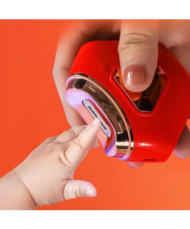 Electric Nail Cutter | Electric Toenail Scissors - Rechargeable Safety Fingernail Trimmer 2-in-1 Nail Trimmer Polisher with Nail Clip Storage for Women Men Red - Buy Online on SooperMarket.com