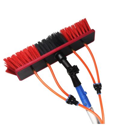 photovoltaic cleaner Window Cleaning Pole Window Cleaning Water-Fed Pole 30Ft Extendable Telesbrush Squeegee Attachment Window Professional Washer Kit 55cm Brush Head 6M/21FT