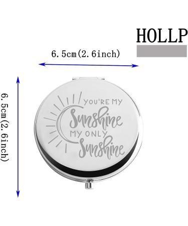 HOLLP Sister Friendship Jewelry - You're My Sunshine Makeup Pocket Mirror for Women - Buy Online on SooperMarket.com
