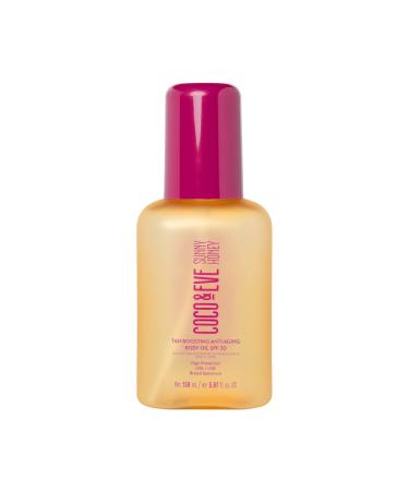 Coco & Eve Tan Boosting Anti-Aging Body Oil SPF30 - Tanning Accelerator Spray UVA UVB Sun Protection | Fast Tan Enhancer With Natural Ingredients Antioxidants for Healthy Bali Glow (150ml)
