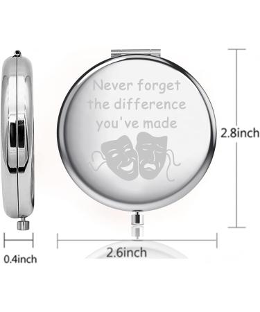 MYOSPARK Theatre Drama Girl Compact Makeup Mirror - Graduation Gift for Theatre Students - Never Forget the Difference You've Made - Buy Online on SooperMarket.com