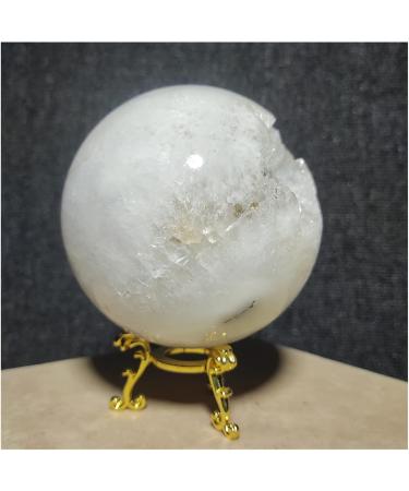 Natural Crystal Rough Natural Sphere Natural White Crystal Cave Moss Water Grass Agate Ball Feng Shui Reiki Home Decoration 1pc 1100-1200g - Buy Online on SooperMarket.com