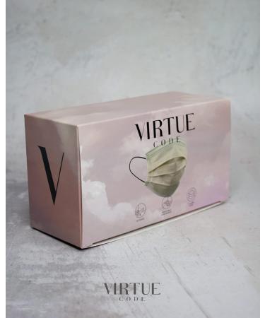 Virtue Code Earth Tones Disposable Face Mask Pack - 50 Cute Masks for Men and Women in Cream, Pink, Burgundy, and Beige Colors - Buy Online on SooperMarket.com