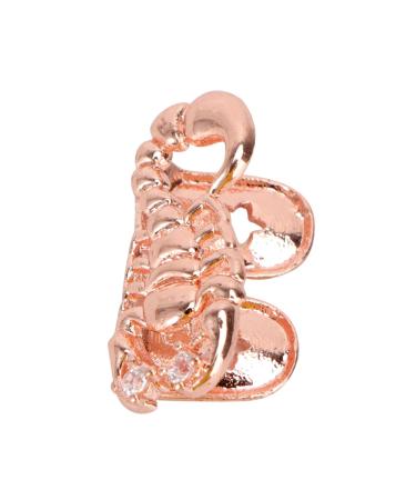 Gogogmee 1pc Scorpion Single Braces Hip Hop Costume Funny Party Dentures Photo Dentures Props 14k Toy Fashion 2X1cm Golden