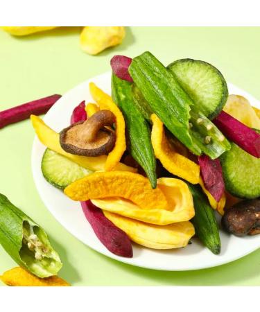 16 types of comprehensive crispy fruits and vegetables Instant dried crispy fruits&vegetables snack mixed okra mushrooms purple potato bananas Ready-to-eat Dried fruits and vegetables (60g 1 bag) 60g 1 count (Pack of 1) - Buy Online on SooperMarket.com