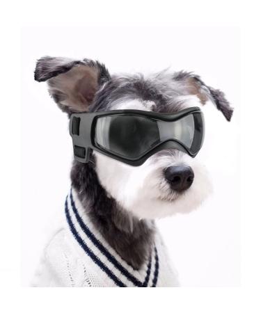 NAMSAN Pet Goggles Dog Sunglasses Anti-UV Protection Goggles Windproof Puppy Goggles Adjustable Flexible Straps for Small to Medium Dog(Black) Orange