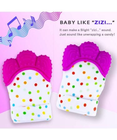Teething Mittens and Baby Teething Toys Bundle - 5 Pack Set for Babies - BPA-Free, Organic, Freezer Safe - Pink + Purple - Buy Online on SooperMarket.com